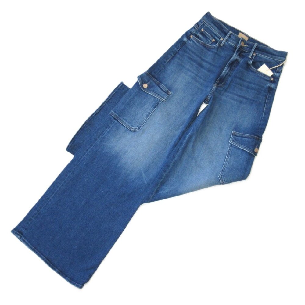 NWT Mother The Undercover Cargo Sneak in Opposites Attract Wide Leg Jeans 26